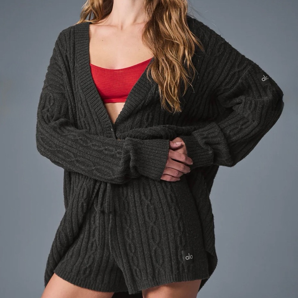 ALO Yoga Cable Knit Winter Bliss Cardigan